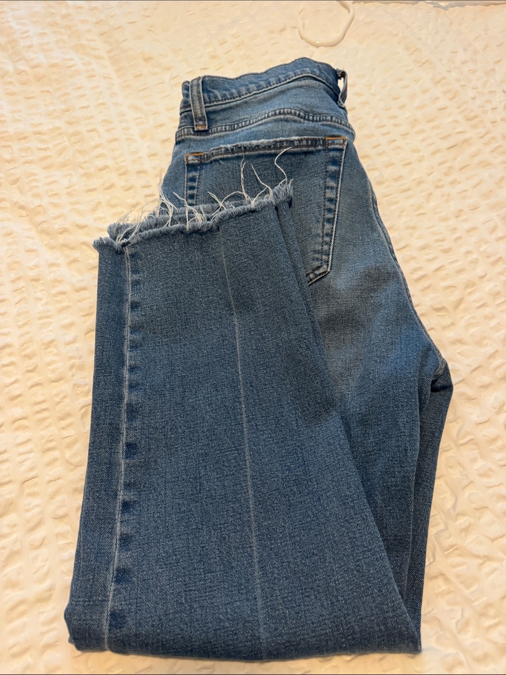 Abercrombie and fitch Casual Wide-Leg Blue Women's Jeans distressed - Picture 5 of 5